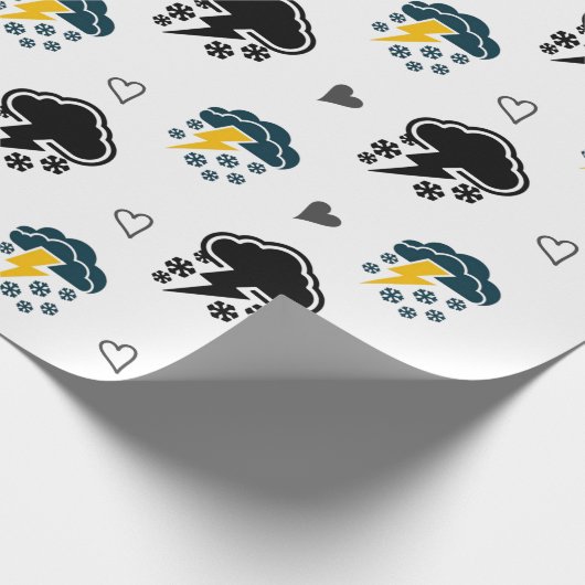 Papier Cadeau "Ciels orageux : Papier à enveloppement nuageux et (Coin)