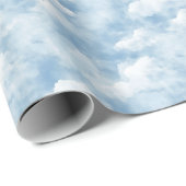 Papier Cadeau Cieux bleus Nuages (Coin rond)