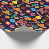 Papier Cadeau Cinco De Mayo Mexicain mignon motif (Coin)