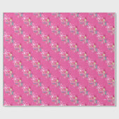 Papier Cadeau Cindy-Lou Qui Bon Motif De Flocon De Neige Rose (Plat)