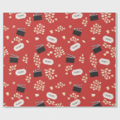 Papier Cadeau Cinéma Popcorn Retro (Plat)