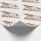 Papier Cadeau Cinq chiots mignons (Coin)