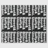 Papier Cadeau Cinq saveurs de base (Plat)