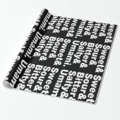 Papier Cadeau Cinq saveurs de base (Déroulé)