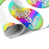 PAPIER CADEAU CINQUANTE NUANCES DE NUANCE MULTI GAIE (Coin rond)