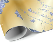 Papier Cadeau cinquantième Anniversaire de mariage (Coin rond)