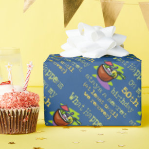 Papier Cadeau cinquantième Cadeaux de fête d'anniversaire. Ce