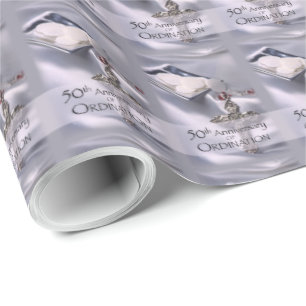 Papier Cadeau cinquantième Calice nommé fait sur commande