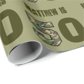 Papier Cadeau cinquantième Cinquante couleur nommée faite sur (Coin rond)