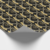 Papier Cadeau Cinquantième coeurs élégants d'anniversaire de (Coin)