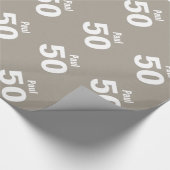 Papier Cadeau cinquantième Couleur nommée faite sur commande V20 (Coin)