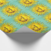 Papier Cadeau CIOTS ANCIENS RENAISSANCE 19 LE SOLEIL Jaune Bleu (Coin)