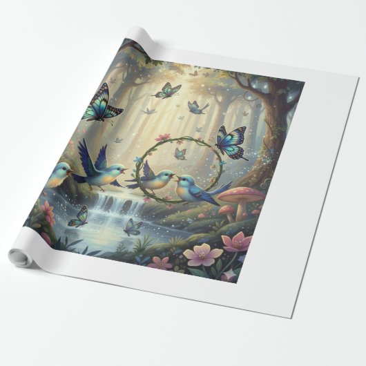 Papier Cadeau Circle of Whimsy in the Enchanted Grove (Déroulé)