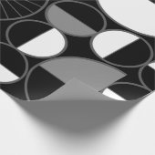 Papier Cadeau Circles Halves Black Gray (Coin)