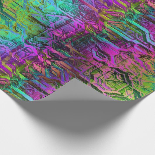 Papier Cadeau circuit anodisé arc-en-ciel en titane : (Coin)