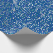 Papier Cadeau Circuit connecté A.b Bleu BG (Coin)