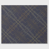 Papier Cadeau Circuit Or Moderne  (Plat)