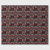 Papier Cadeau Circuit Red 2 Joyeux papier d'emballage Xmas (Plat)