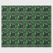 Papier Cadeau Circuit vert 2 Joyeux Noël (Plat)