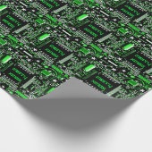 Papier Cadeau Circuit vert 2 Joyeux Noël (Coin)