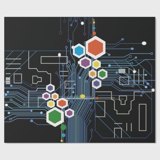 Papier Cadeau Circuits (Plat)