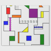 Papier Cadeau Circuits de Bauhaus (Plat)