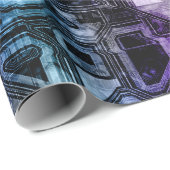 Papier Cadeau circuits gemstone - astro shadow : (Coin rond)
