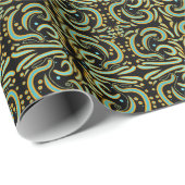 Papier Cadeau Circular, Linear And Tapered Shapes Abstract Art (Coin rond)