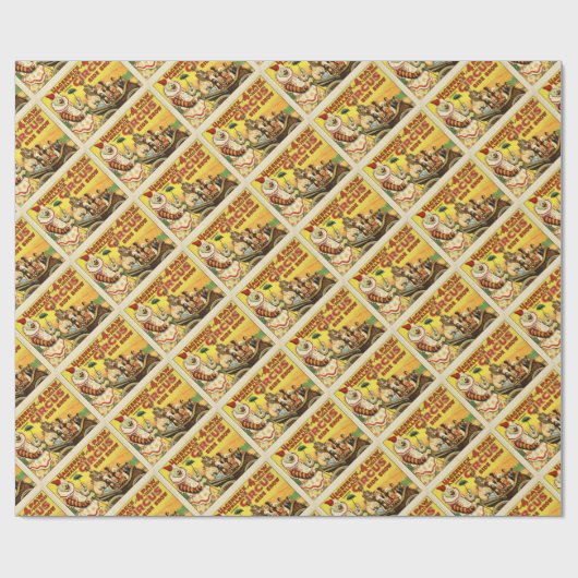 Papier Cadeau Cirque ancien (Plat)