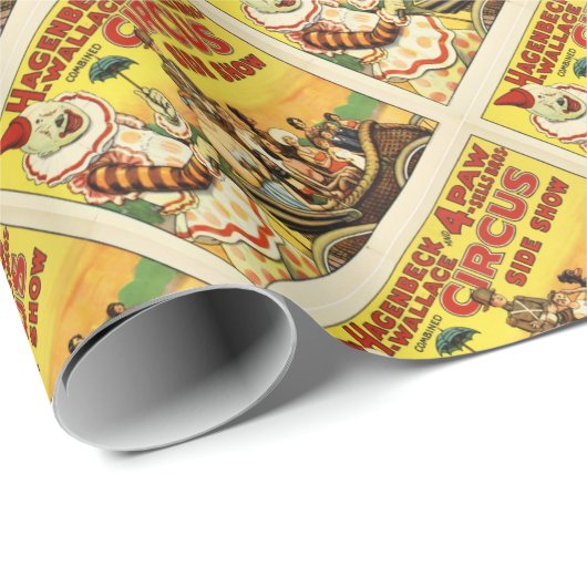 Papier Cadeau Cirque ancien (Coin rond)