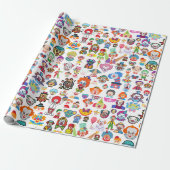 Papier cadeau cirque clown pour fête (Déroulé)