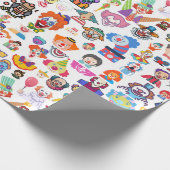 Papier cadeau cirque clown pour fête (Coin)