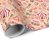 Papier Cadeau Cirque de Noël (Coin rond)