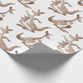 Papier Cadeau Cirque Kangaroos, Blanc (Coin)
