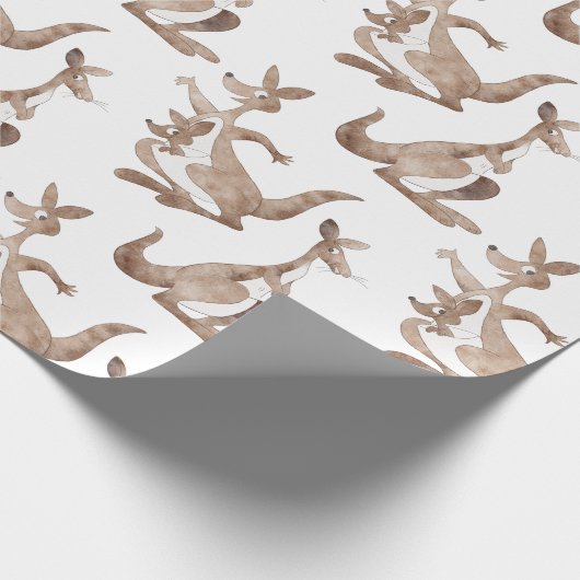 Papier Cadeau Cirque Kangaroos, Blanc (Coin)