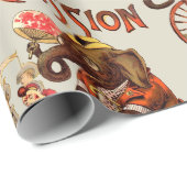 Papier Cadeau Cirque Procession Eléphant Art antique (Coin rond)