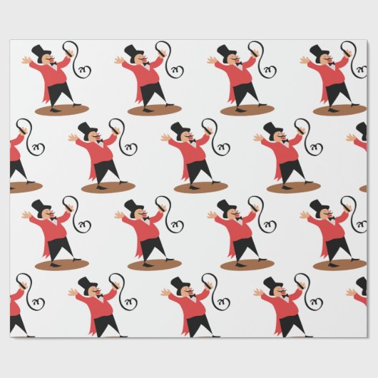 Papier Cadeau Cirque Ringmaster (Plat)