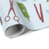Papier Cadeau Ciseaux de coiffure pour salon de coiffure (Coin rond)