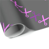 Papier Cadeau Ciseaux de coupe élégants Coiffeur Tailleur (Coin rond)