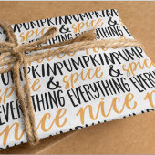 Papier Cadeau Citation d'action de grâce d'épice Citrouille oran