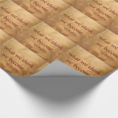 Papier Cadeau Citation De Bouddha ; Ce Que Nous Pensons Devenir (Coin)