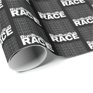 Papier Cadeau Citation de coureur en entraînement motivationnel