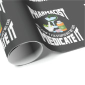 Papier Cadeau Citation de la profession de pharmacien Médecin Hu (Coin rond)