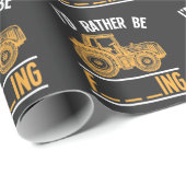 Papier Cadeau Citation de l'agriculture grossière Tracteur sarca (Coin rond)