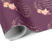 Papier Cadeau Citation de Little Women I - Style mignon (Coin rond)