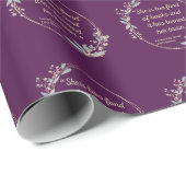 Papier Cadeau Citation de Little Women II - Style mignon (Coin rond)