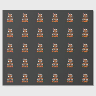 Papier Cadeau Citation de Monstre de Bonbons d'Halloween Design