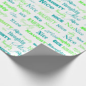 Papier Cadeau Citation de Noël drôle Dire coquine ou Nice (Coin)