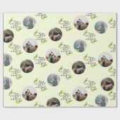 Papier Cadeau Citation de Noël Temps le plus merveilleux Famille (Plat)