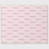 Papier Cadeau Citation de Parties scintillant Fille Blush Pink (Plat)